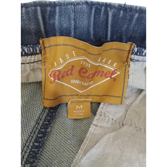 Red Camel Pants Men's Size M Jean Joggers Elastic Waist Legs Drawstring 40" x 15 - Picture 4 of 6